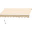 Auvent de terrasse beige 10 pi x 8 pi, abri de soleil pour terrasse avec tissu aquatique, manivelle manuelle, pour balcon, cour, parasol et terrasse en aluminium, cour