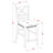 5 Piece Kitchen Counter Set Includes a Round Dining Room Table with Pedestal and 4 Dining Chairs, Mahogany-1157890558-1136093203