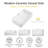 Los Flexi Modern Rectangular Vessel Sink with Overflow – White Ceramic Above Counter Basin for Smaller Bathrooms-114142082