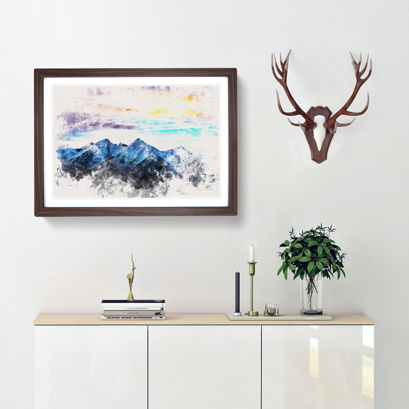 Mountains in Poland - Picture Frame Graphic Art Print, Walnut Framed, 33cm H x 45cm W x 2cm D