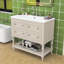 Armoire de meuble-lavabo moderne avec cadre en bois et quatre tiroirs-561101019