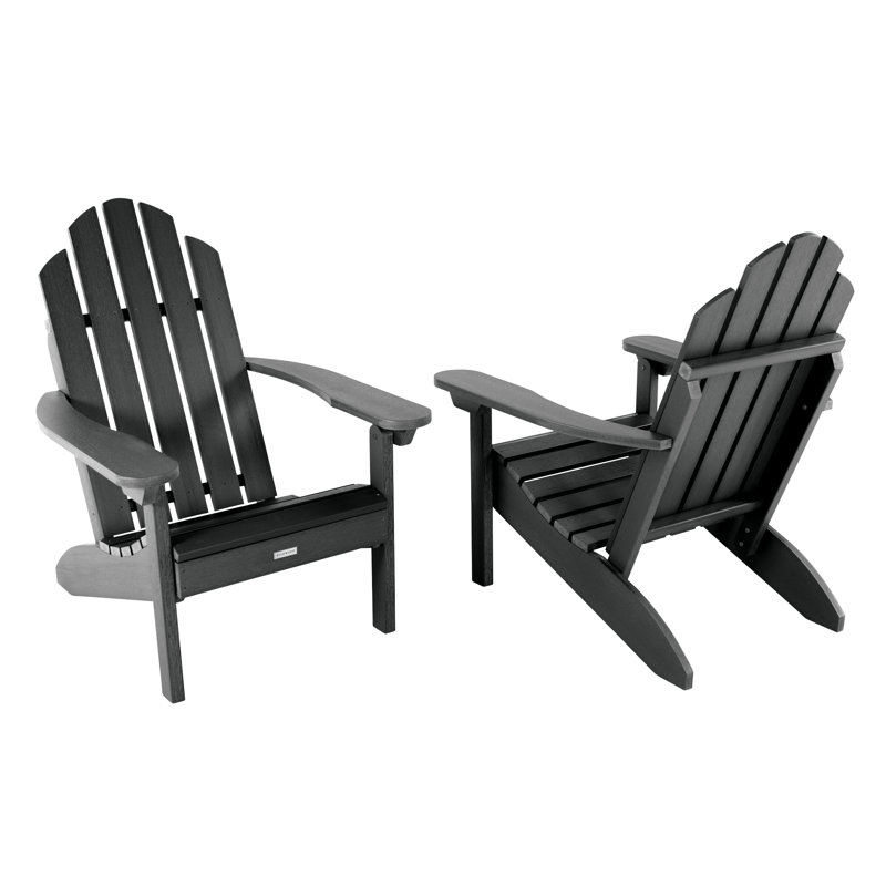 Chaise Adirondack en plastique Rialto, Noir