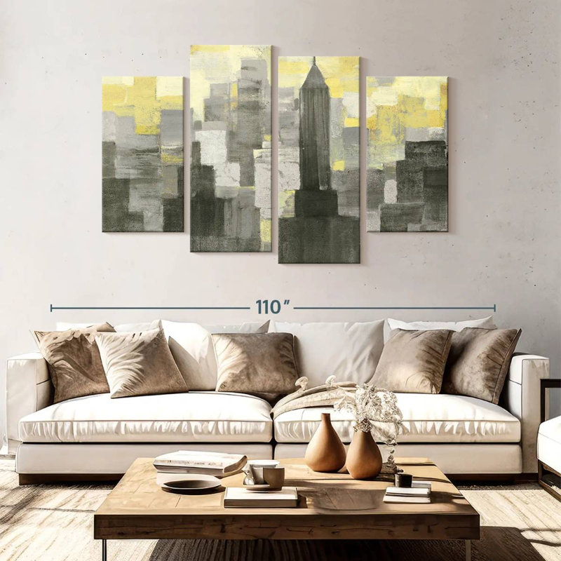 Avery City Blocks Neutre, H 54 po x l 84 po