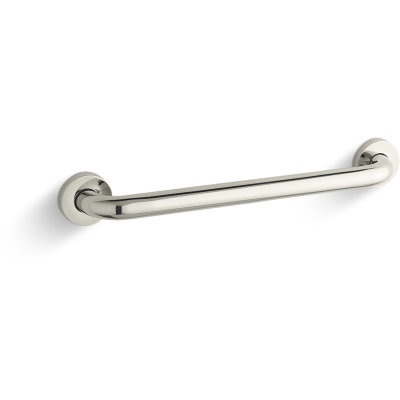 Barre d'appui contemporaine, L 42 po, Nickel poli éclatant