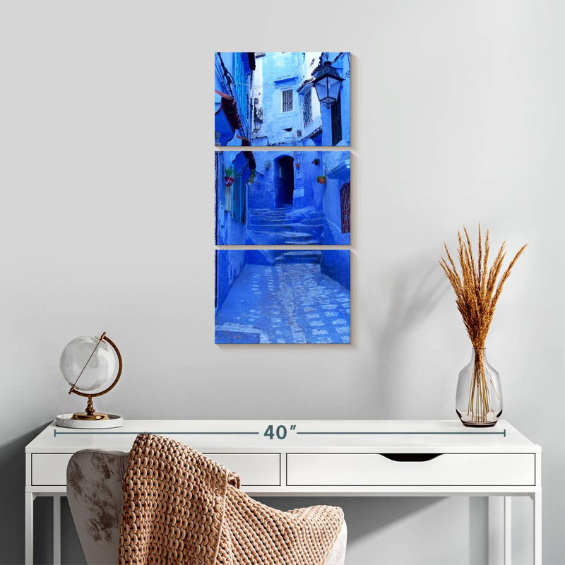 Charmante rue Chefchaouen, H 27 po x l 12 po