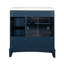 Ensemble de meuble-lavabo moderne 35,6 po avec rangement, bleu-1070929517