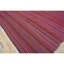 Tapis kilim turc vintage moderne à rayures multicolores des années 1950, tissé à plat en laine, 152 x 183 cm.