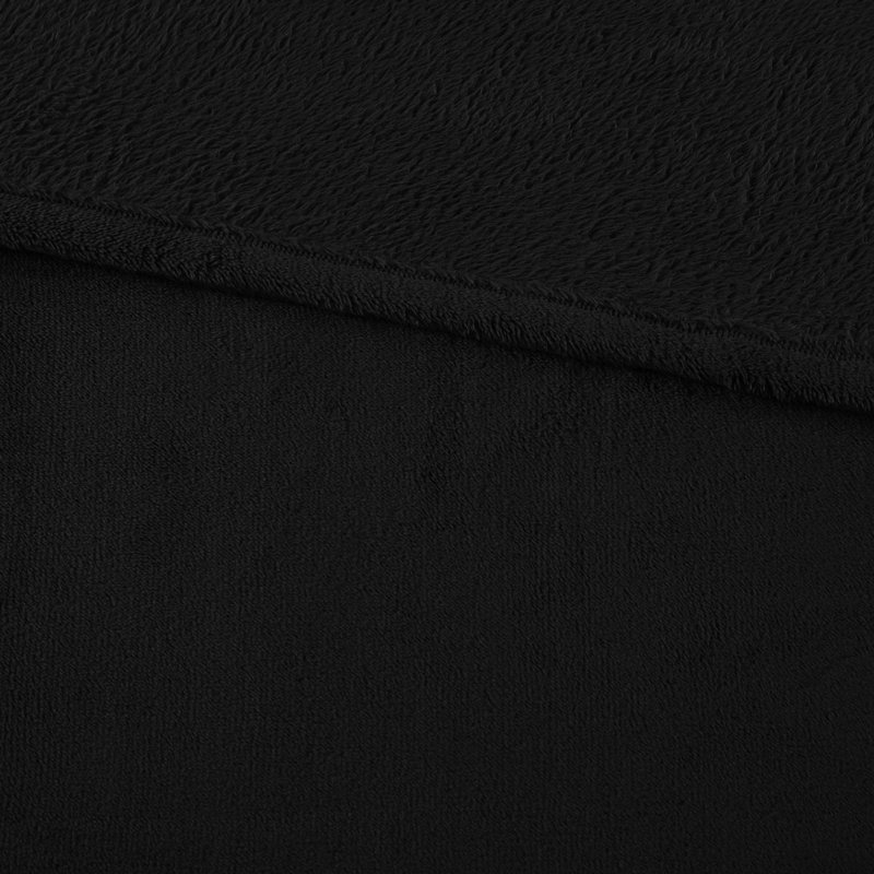 Luxurious Twin/Twin XL Reversible Microlight Plush Blanket in Black