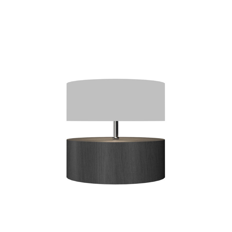 Lampe de table 17,55 "Cilíndrico, Gris organique, Blanc