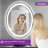 Lunara UL Certified Oval LED Wall Mirror with Bright Front Light&Backlit 192LEDs/m, 3-Colors Dimmable, Defogger, IP54 Waterproof-1583354914
