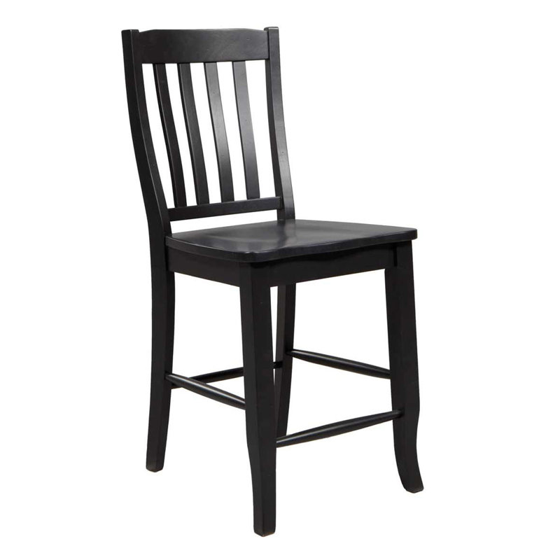 Orviston Solid Wood Counter Stool, Black