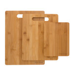 Sachar 3-Piece Bamboo Cutting Board Set  - Eco-Friendly Chopping, Charcuterie, and Serving Boards