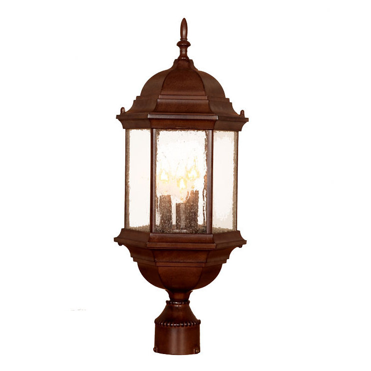 Pruitt Lantern Head, Matte Black, Clear Seeded