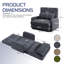 Fauteuil d'appoint convertible de 33,5 po de largeur avec coussin amovible Pablo-994603078