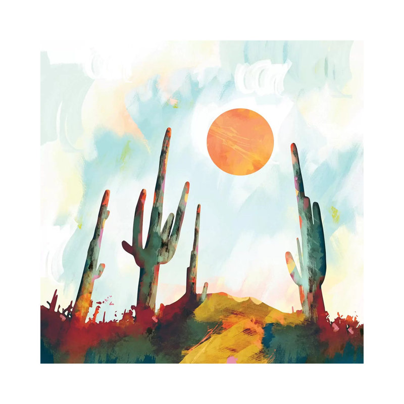 «Desert Day», reproduction d'impression, H 37 po x l 37 po x P 1,5 po, Pas de tapis, Toile tendue