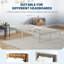 Base de lit plateforme en métal avec support de lattes en acier robuste, aucun sommier requis-1437585964-1410926886-1410926887