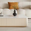Table basse rectangulaire en bois manufacturé blanc-348591641