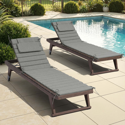 Outdoor Chaise Lounge Seat / Back Cushion