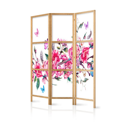 135cm W x 171cm H 3 - Panel Solid Wood Folding Room Divider