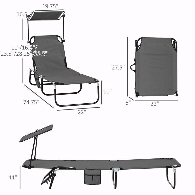 Folding Chaise Lounge Pool Chairs