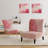 Brechta Vibrant Curve Design II - Velvet Upholstered Modern Slipper Chair-71876203