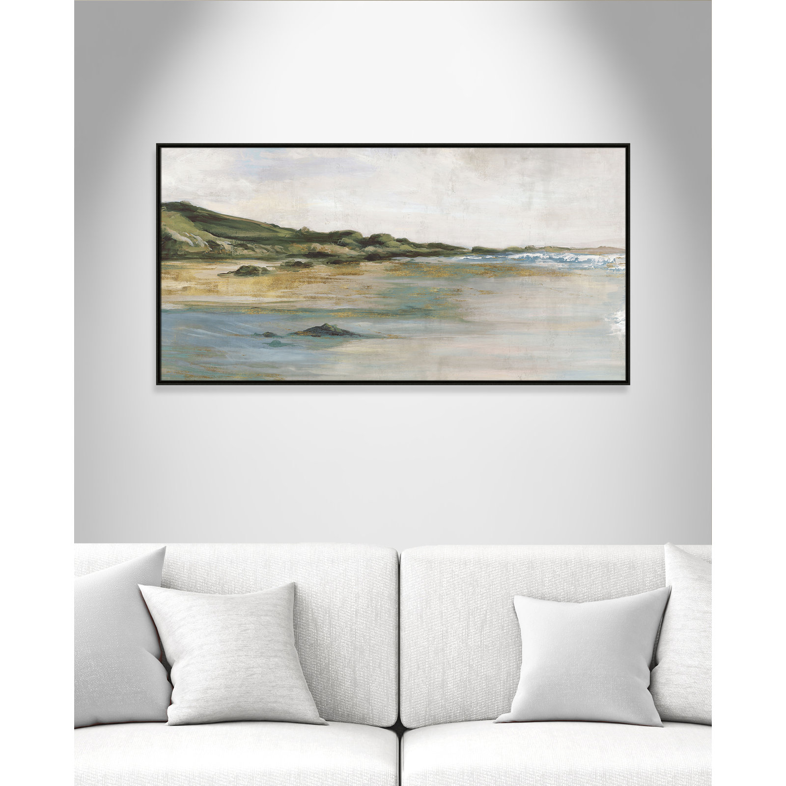 Cordoba "Tide's Edge" Print, 31.5" H x 61.5" W, Espresso