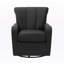 Fauteuil pivotant en polyester de 29,13 po de large Kaizlee-1408668824