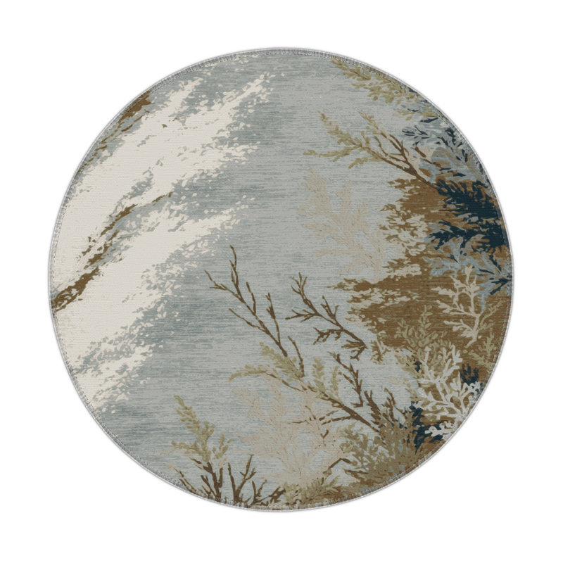 Nature Brown Indoor and Outdoor Area Rug, Rectangle 5' x 7'