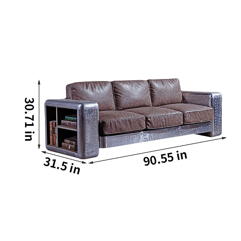 Canapé de rangement 90,55 po Casual