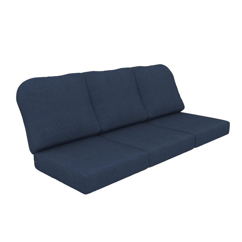 Outdoor Sunbrella® 3 Seater Sofa Cushions, Spectrum Indigo Sunbrella® Plainweave