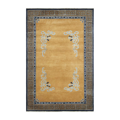 One-of-a-Kind 4'1x6'2 2010s Wool Area Rug