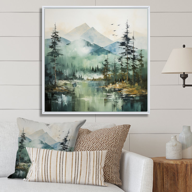 «Bold Landscape Canada Emerald Wilderness I», reproduction, H 30 po x l 30 po x P 1 po, Cadre flottant blanc