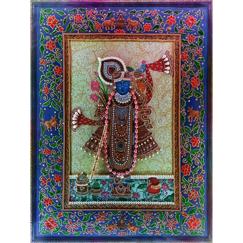 Shrinathji Darshan | Acrylic On Canvas | By Mayank | Wall Décor
