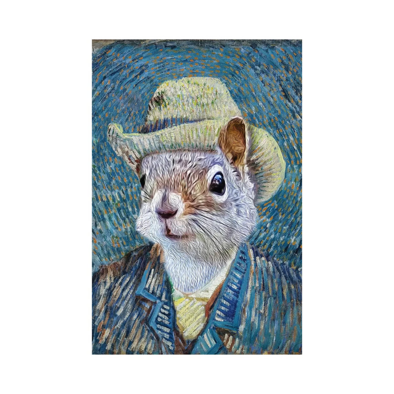 Vincent 1 Piece Painting on Canvas, 30.48cm H x 20.32cm W x 1.91cm D, Wrapped Canvas