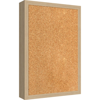 Natural Cork Board Emery Natural Framed Bulletin Board