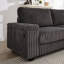 Canapé d'angle 5 places en velours côtelé gris L 110 po Comfy