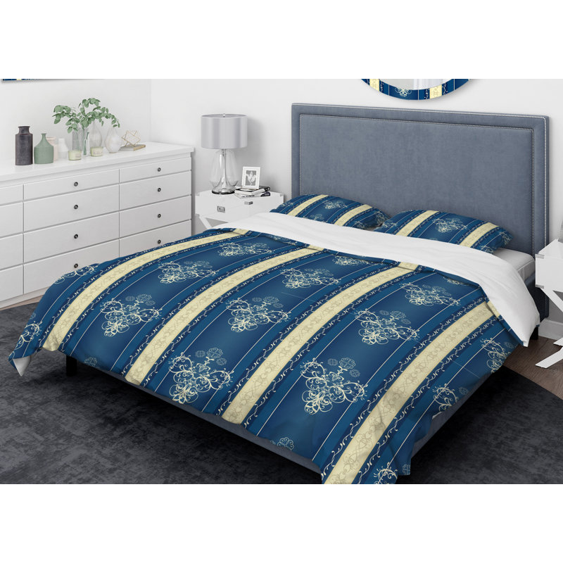 Ensemble de housse de couette designart luxe dentelle design, Housse de couette très grand + 2 taies décoratives