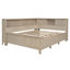 Lit de jour double avec tablettes de rangement et 3 tiroirs, lit de jour moderne