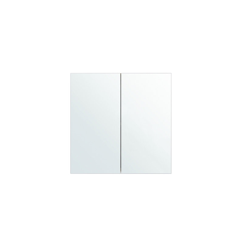 Domanik W H Surface Frameless Medicine Cabinet Mirror 2 Fixed, 60cm H x 60cm W x 14cm D