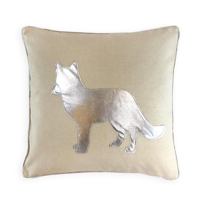  Housse et insert de coussin décoratif décoratif, argent, Plumes
