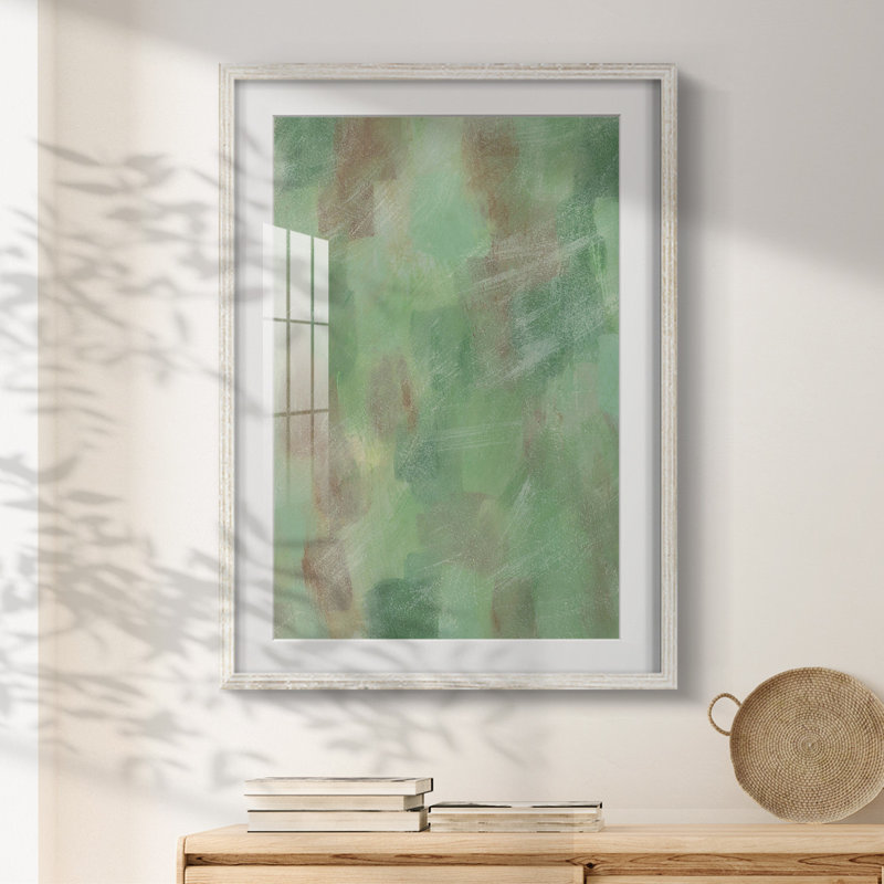 Green Shadows II - impression encadrée, Blanc, H 28,5 po x l 20,5 po
