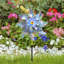 Moulin à vent, décorations de jardin anti-oiseaux, vent coloré, décoration extérieure, bricolage réfléchissant, moulin à vent, décoration de jardin, argent-1262551339