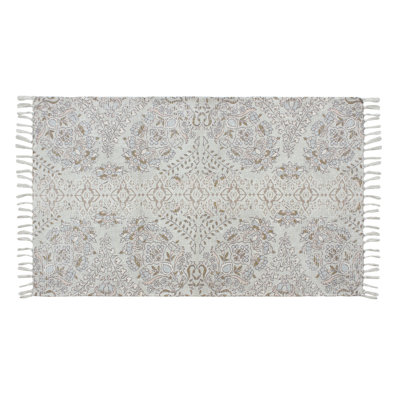 Hand Tufted Boho Accent Rug with Tassels