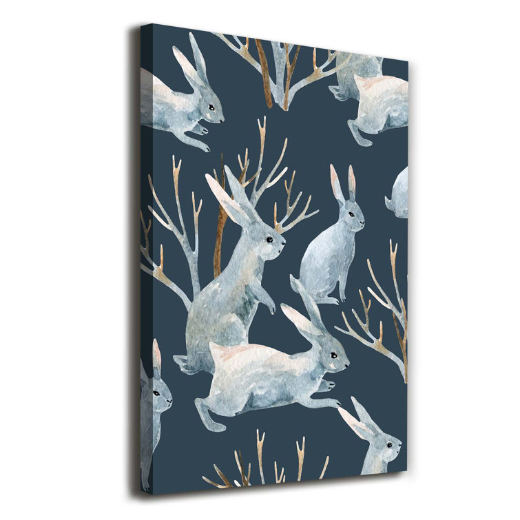 August Grove Rabbits - Wrapped Canvas Art Prints | Wayfair.co.uk