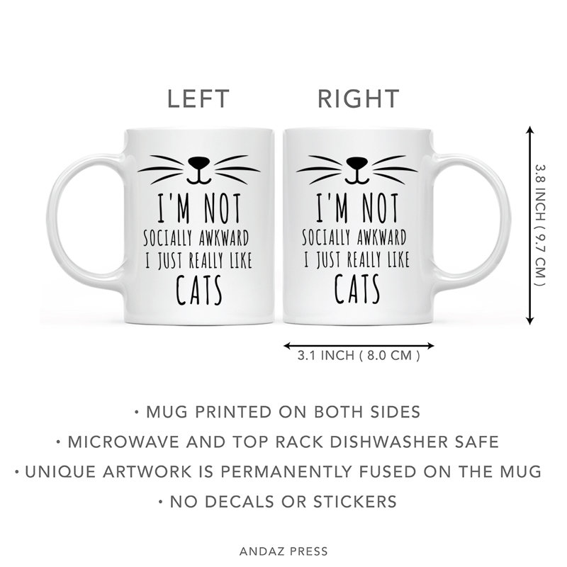Tasse à café «Funny Cat Lover My Cat And I Speak Shit About You», I’m not socialement embarrassé I I’m really r