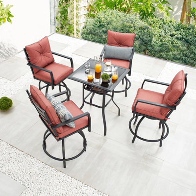 Ensemble bistro pour 4 personnes avec coussins Lincolnwood Square