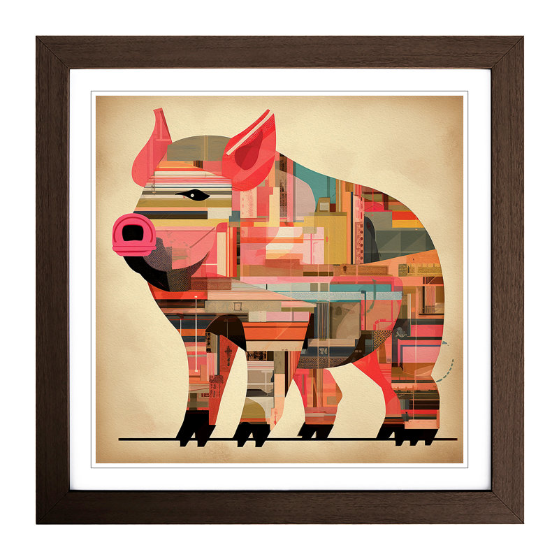 Pig Constructivism - Framed Print