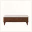 Banc de rangement avec repose-pieds en bois d'hévéa massif de 50,8 pouces avec siège en lin-129506426