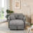 3 IN 1 Lounger Chair Chenille Convertible Sleeper Chair-1636921361