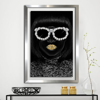 Gold Lips - impression d'art graphique